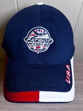 Patriot Golf Day Navy Baseball Cap with USA Accent